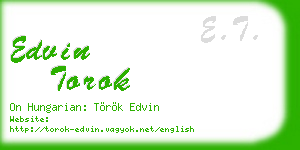 edvin torok business card